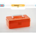 caja portátil del recorrido del maquillaje de la caja multi de uso múltiple plástica del alto grado con la manija